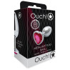 Ouch! Bijou anal Heart Gem S 6 x 2.6cm Argenté-Rose